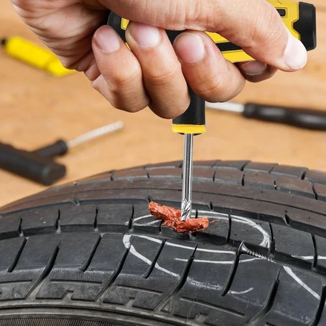 Alt view image 5 of 7 - 68PCS Tire Repair Kit with Rubber Plugs Flat Tire Puncture Repair Tools for Cars