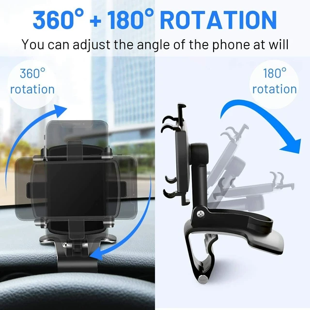 Alt view image 6 of 7 - 360° Mount Holder Car Dashboard Sun Visor Mirror Stand For Cell Phone