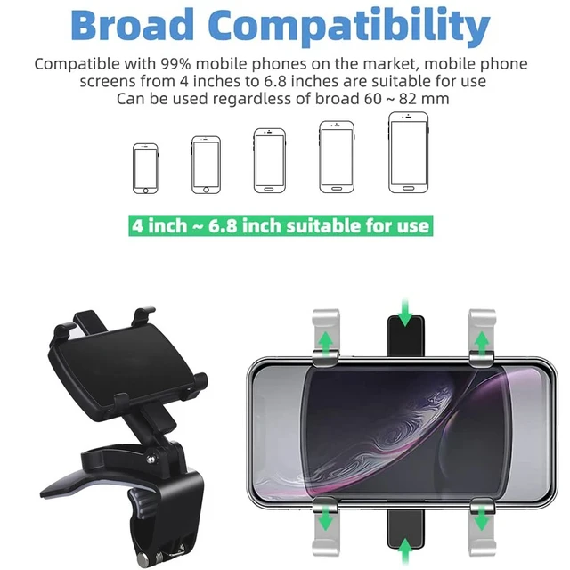 Alt view image 2 of 7 - Universal Car Dashboard Mount Holder Stand Clamp Cradle For Cell Phone iPhone