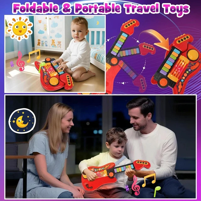 Alt view image 7 of 7 - 2 in1 Electric Guitar Piano Set Educational Musical Instrument Toy for Kids Gift