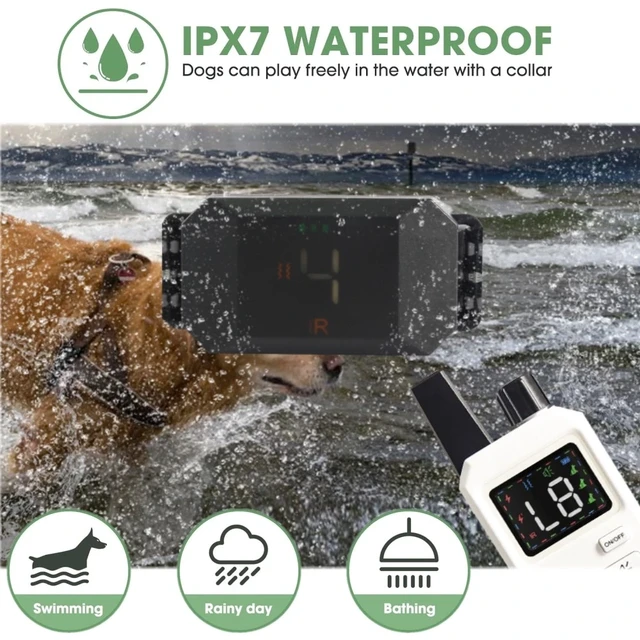 Alt view image 5 of 7 - 2800 FT Dog Training Collar Rechargeable Remote Shock Pet Waterproof Trainer