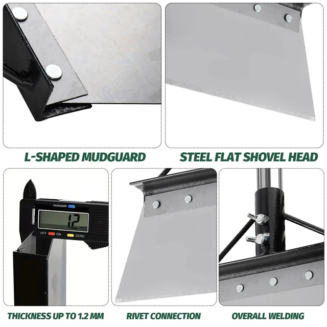 Alt view image 3 of 7 - Heavy Duty Multitool Shovel, Weeding Digging Snow Ice Floor Scraper for Garden