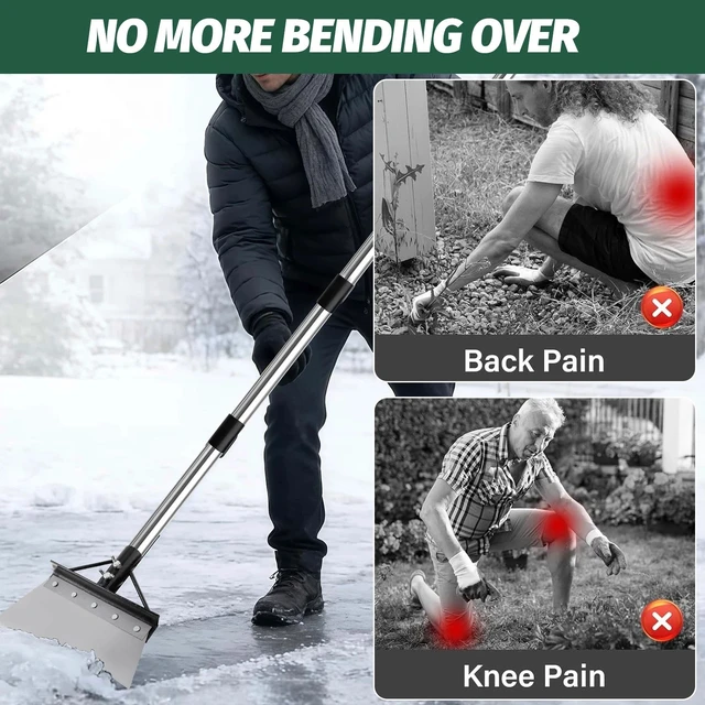 Alt view image 5 of 7 - Heavy Duty Multitool Shovel, Weeding Digging Snow Ice Floor Scraper for Garden