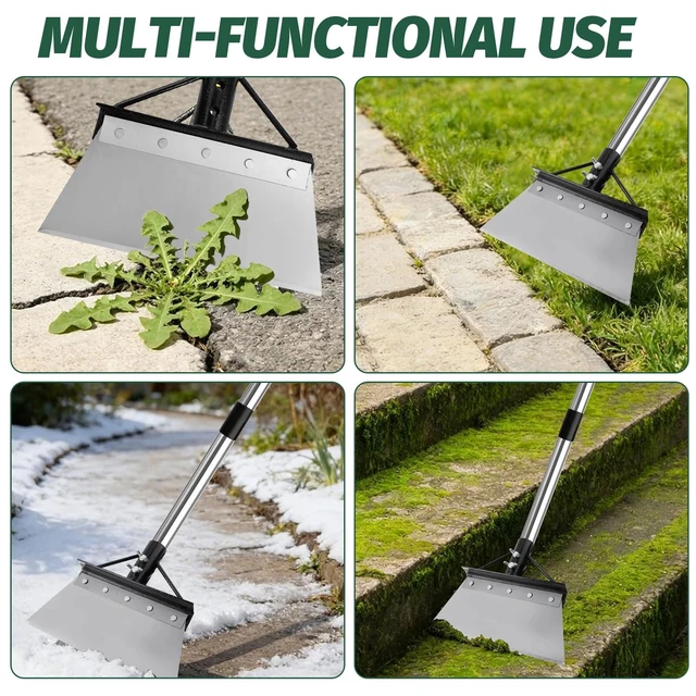 Alt view image 6 of 7 - Heavy Duty Multitool Shovel, Weeding Digging Snow Ice Floor Scraper for Garden