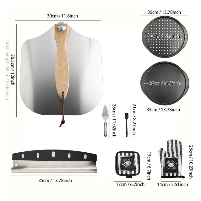 Alt view image 2 of 7 - 7PCS Pizza Oven Accessories Kit Premium Pizza Making Tool Set for Home & Outdoor