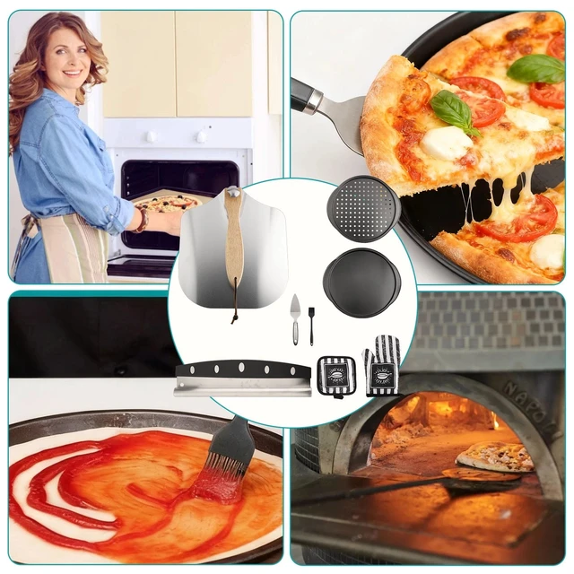 Alt view image 6 of 7 - 7PCS Pizza Oven Accessories Kit Premium Pizza Making Tool Set for Home & Outdoor