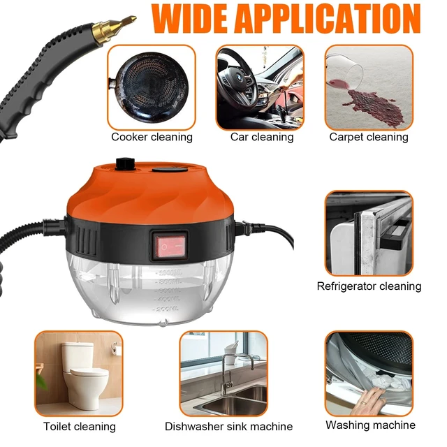 Alt view image 3 of 7 - 3800W Heavy-Duty High Pressure Steam Cleaner Household Car Cleaning Machine