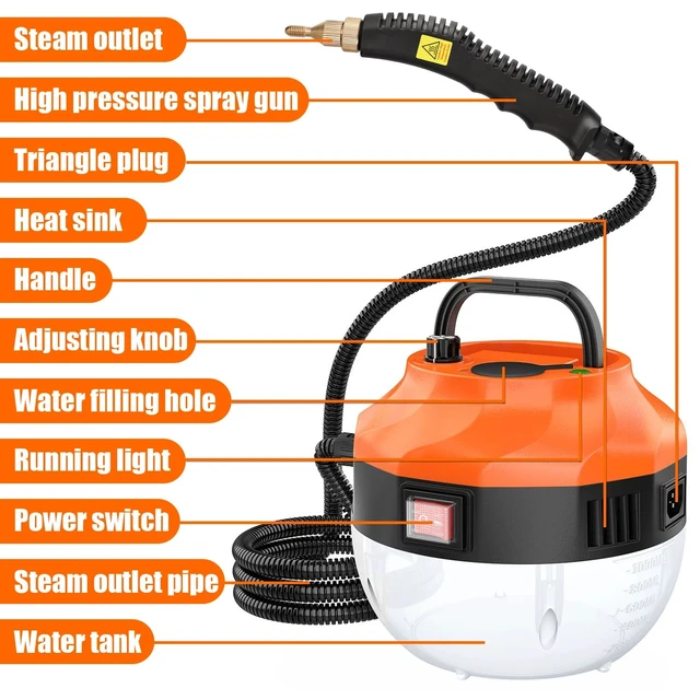 Alt view image 6 of 7 - 3800W Heavy-Duty High Pressure Steam Cleaner Household Car Cleaning Machine