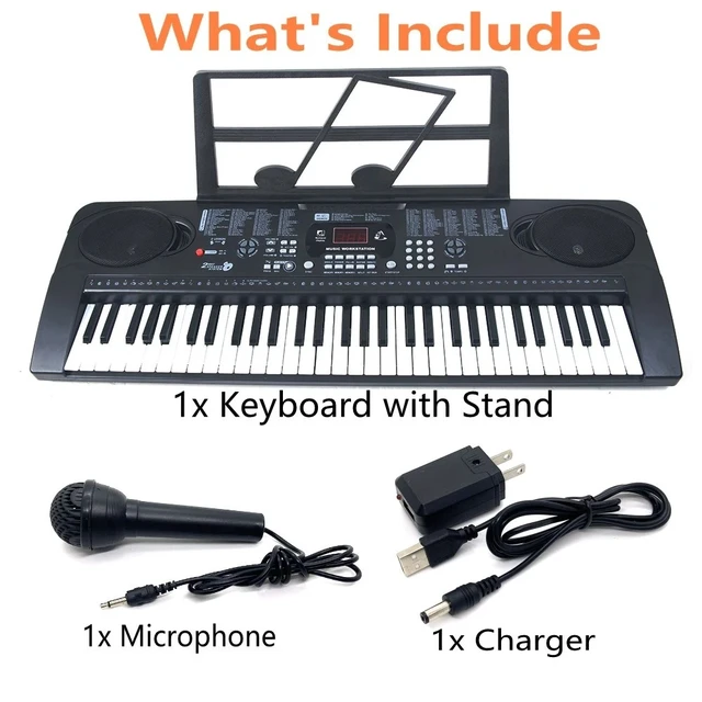 Alt view image 7 of 7 - 61 Key Music Electronic Keyboard Electric Digital Piano Organ Kids Xmas Gift