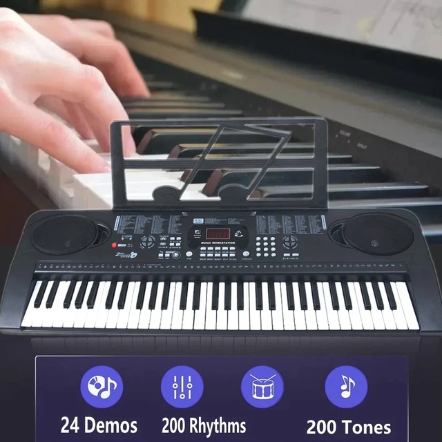 Alt view image 4 of 7 - 61 Key Music Electronic Keyboard Electric Digital Piano Organ Kids Xmas Gift