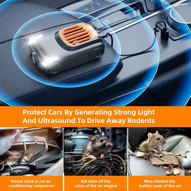 Alt view image 2 of 7 - Ultrasonic Pest Reject Car Control Electronic Repellent Rat Mice Repeller