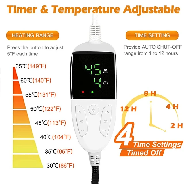 Alt view image 2 of 7 - Large Pet Heating Pad Electric Blanket Waterproof Mat Warmer Washable Dog Cat