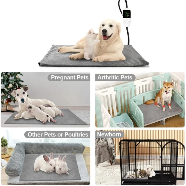 Alt view image 7 of 7 - Large Pet Heating Pad Electric Blanket Waterproof Mat Warmer Washable Dog Cat