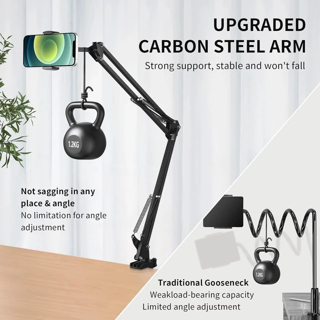 Alt view image 2 of 7 - Universal Lazy Mobile Phone iPad Tablet Holder Flexible Bed Desk Table Stand