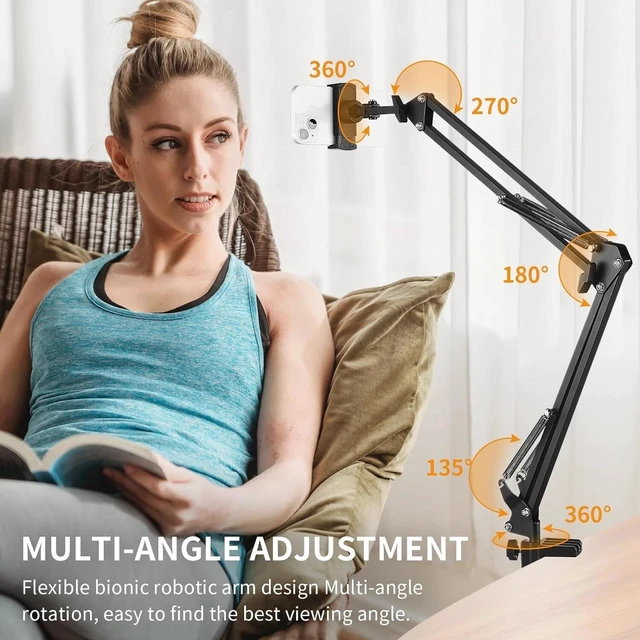 Alt view image 3 of 7 - Universal Lazy Mobile Phone iPad Tablet Holder Flexible Bed Desk Table Stand