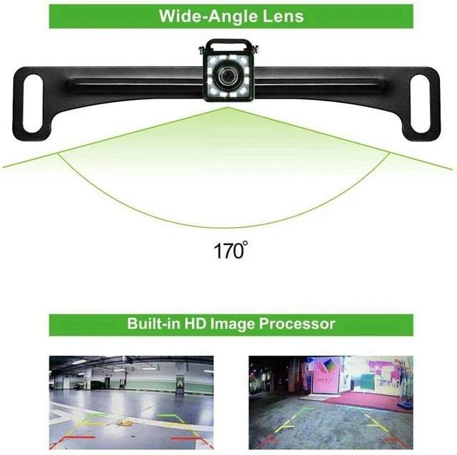 Alt view image 2 of 7 - Car Rear View Camera Reverse Backup Camera Night Vision License Plate Waterproof