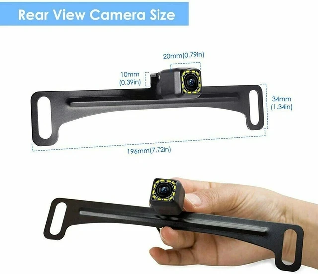 Alt view image 5 of 7 - Car Rear View Camera Reverse Backup Camera Night Vision License Plate Waterproof