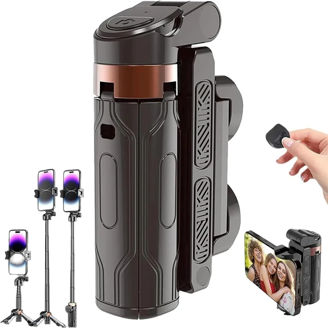 Main image of Portable Mini Selfie Stick Tripod with Bluetooth Remote for iPhone Android