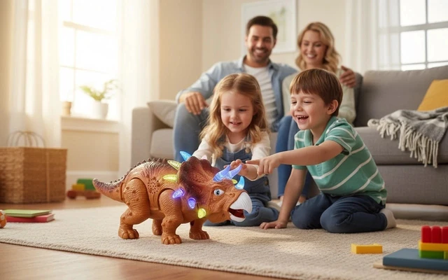 Alt view image 5 of 5 - Electronic Dinosaur Toys Walking Dinosaur with Flashing & Sounds