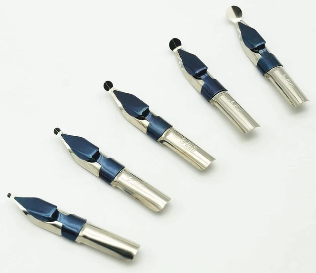 Alt view image 6 of 7 - Calligraphy Pen Set Includes Wooden Dip Pen, Antique Brass Holder, 11 Nibs