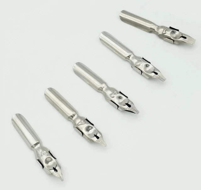 Alt view image 5 of 7 - Calligraphy Pen Set Includes Wooden Dip Pen, Antique Brass Holder, 11 Nibs