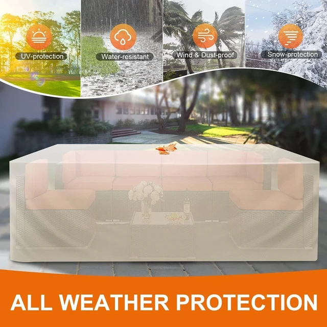 Alt view image 5 of 6 - 100% Waterproof Patio Furniture Covers , 600D Heavy Duty Oxford Cloth