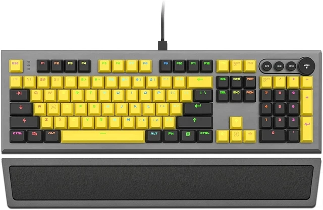 Alt view image 2 of 7 - Mechanical Gaming Keyboard, PowerLead Wired Keyboard