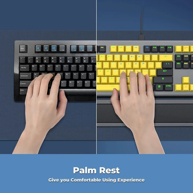 Alt view image 5 of 7 - Mechanical Gaming Keyboard, PowerLead Wired Keyboard