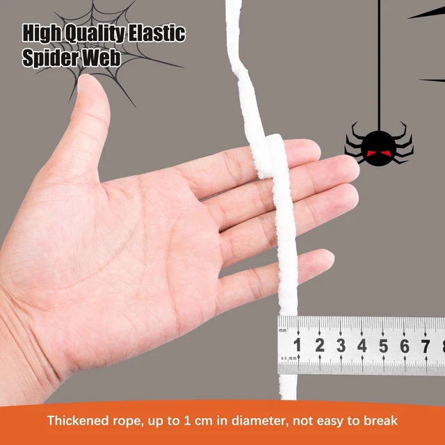 Alt view image 5 of 7 - 12Ft Light Up Spider Web Halloween Decorations for Outdoor Indoor Yard Decor
