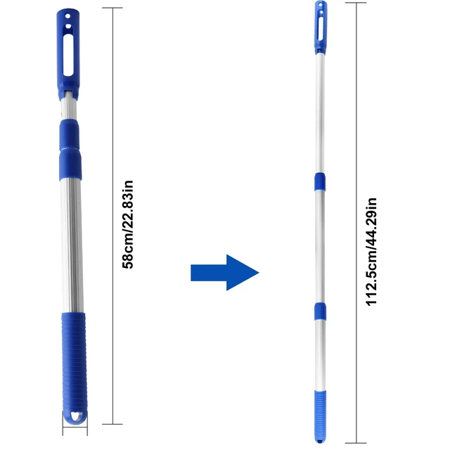 Alt view image 7 of 7 - Telescopic Swimming Pool Pole Aluminium Rod Pool Pole for Connect Net Brushes