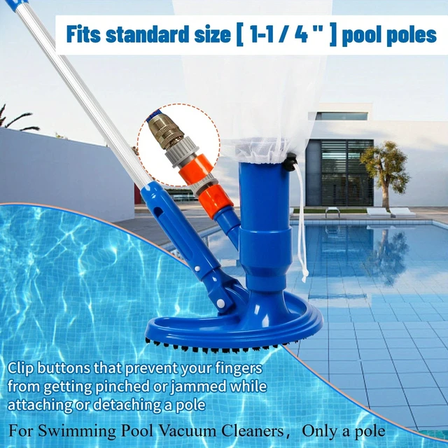 Alt view image 2 of 7 - Telescopic Swimming Pool Pole Aluminium Rod Pool Pole for Connect Net Brushes