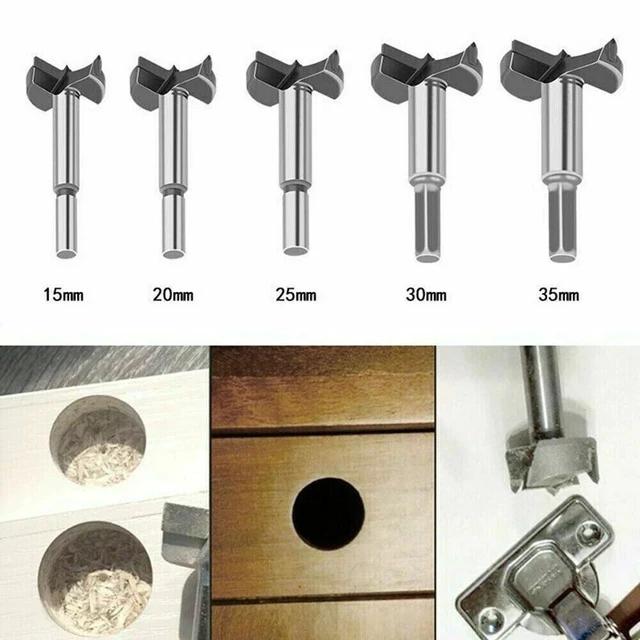 Alt view image 2 of 7 - Drill Bit Set - Forstner 5 piece Professional Woodworking Drill Bit Set - New