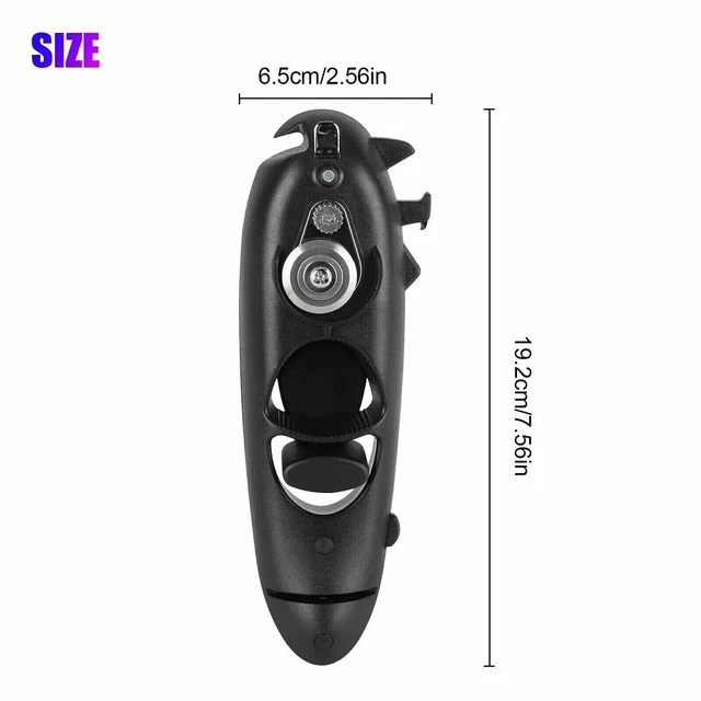 Alt view image 7 of 7 - 8 in 1 Manual Tin Can Opener Safe Cut Lid Smooth Edge Side Stainless Steel Tool