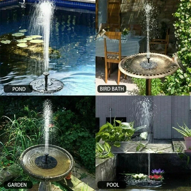Alt view image 4 of 7 - Solar Power Bird Bath Fountain Pump Upgrade 1.4W Solar Fountain with 4 Nozzle