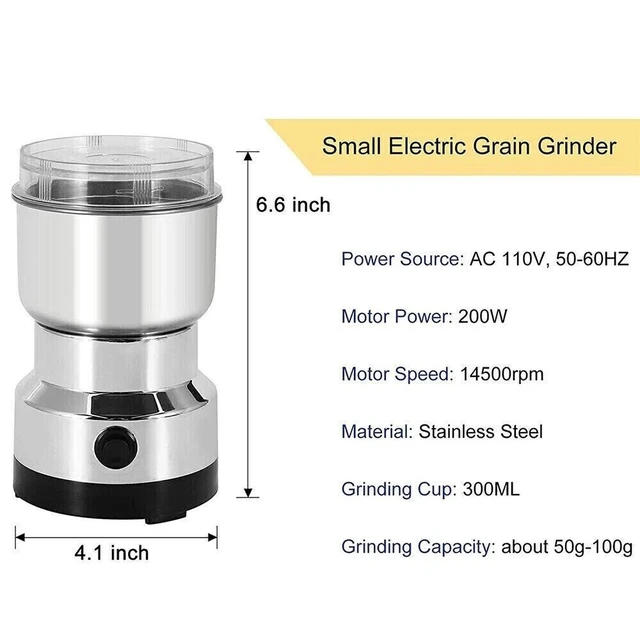 Alt view image 3 of 7 - Coffee Bean Grinder Electric Portable Nut Herb Grind Spice Crusher Mill Blender