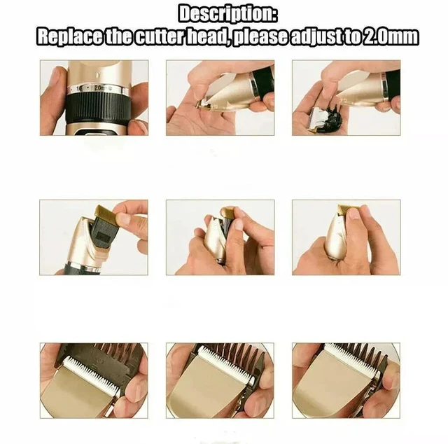 Alt view image 7 of 7 - Dog Cat Pet Grooming Kit Rechargeable Cordless Electric Hair Clipper Trimmer Set