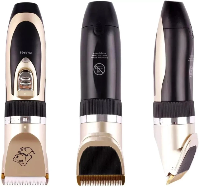 Alt view image 3 of 7 - Dog Cat Pet Grooming Kit Rechargeable Cordless Electric Hair Clipper Trimmer Set
