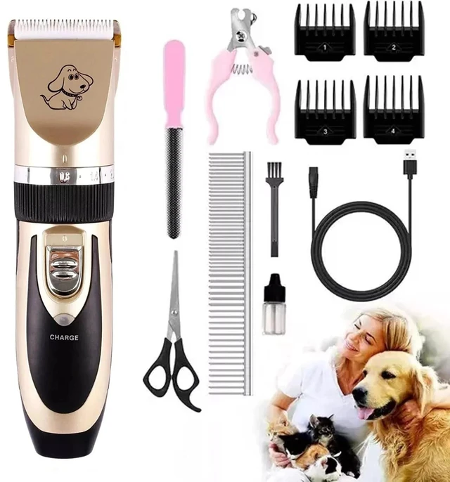Main image of Dog Cat Pet Grooming Kit Rechargeable Cordless Electric Hair Clipper Trimmer Set