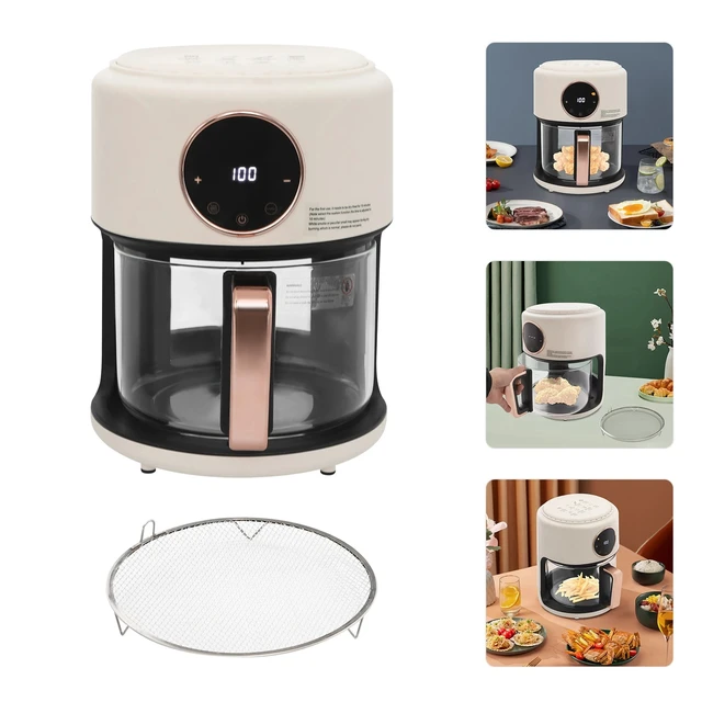 Alt view image 2 of 7 - Glass Air Fryer 4.2L 360° Viewable 1200W 176-392 Airy Fryer