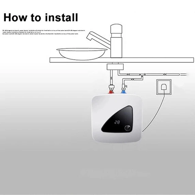 Alt view image 7 of 7 - 1500W 8L Electric Hot Water Heater 110V Small Compact Tank Bathroom