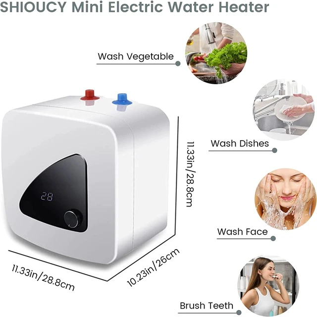 Alt view image 2 of 7 - 1500W 8L Electric Hot Water Heater 110V Small Compact Tank Bathroom