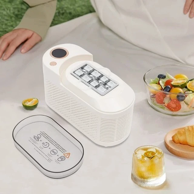 Alt view image 2 of 7 - 8 Cubes Mini Countertop Ice Maker Compact Ice Machine For Car/Travel Ice Maker