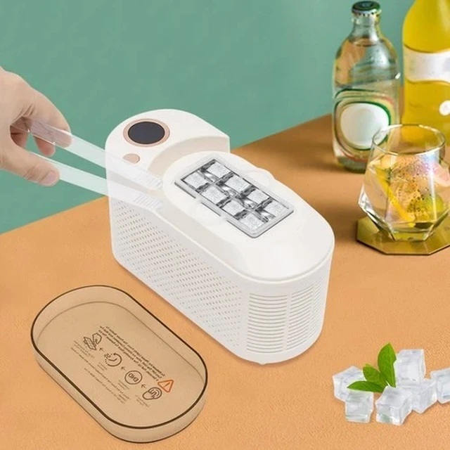 Alt view image 4 of 7 - 8 Cubes Mini Countertop Ice Maker Compact Ice Machine For Car/Travel Ice Maker