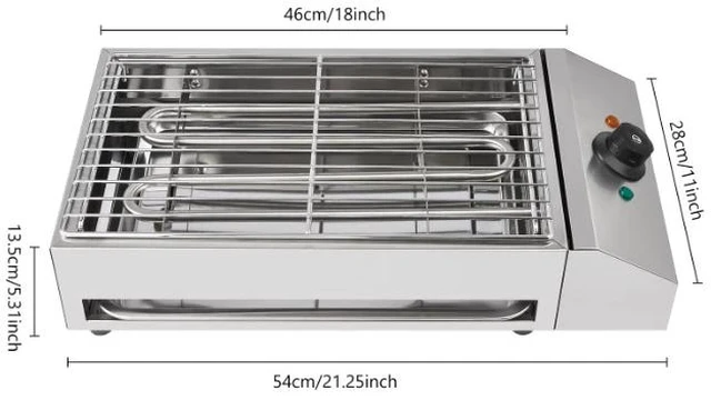 Alt view image 6 of 7 - Commercial Portable Electric BBQ Grill 1800W Smokeless Barbecue Cooking Grill US