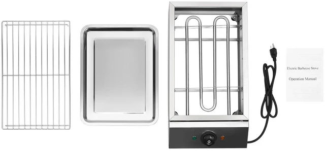 Alt view image 7 of 7 - Commercial Portable Electric BBQ Grill 1800W Smokeless Barbecue Cooking Grill US