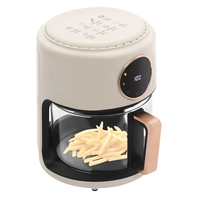 Alt view image 3 of 7 - 4.2L Glass Air Fryer 360° Viewable, 1200W, 176-392°F