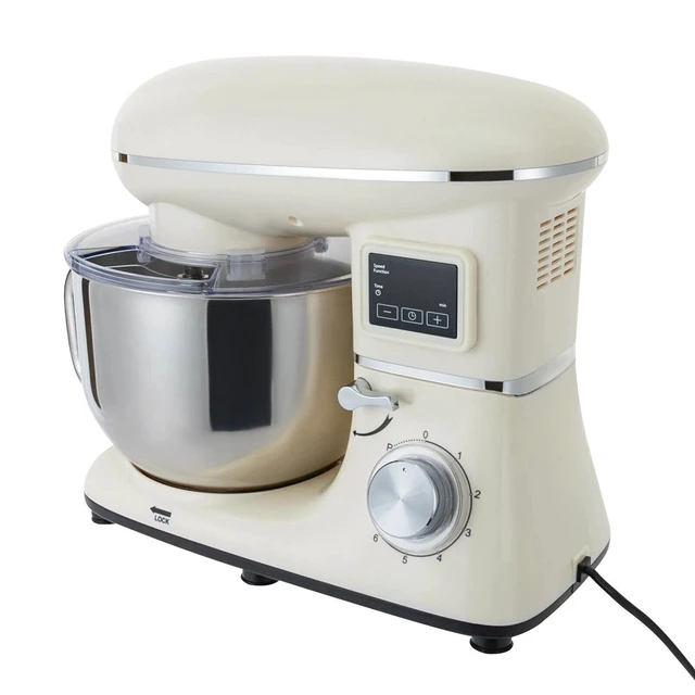 Alt view image 4 of 7 - Electric Food Mixer 6+1 Speed 6.5Qt Dough Mixer Timer 1350W