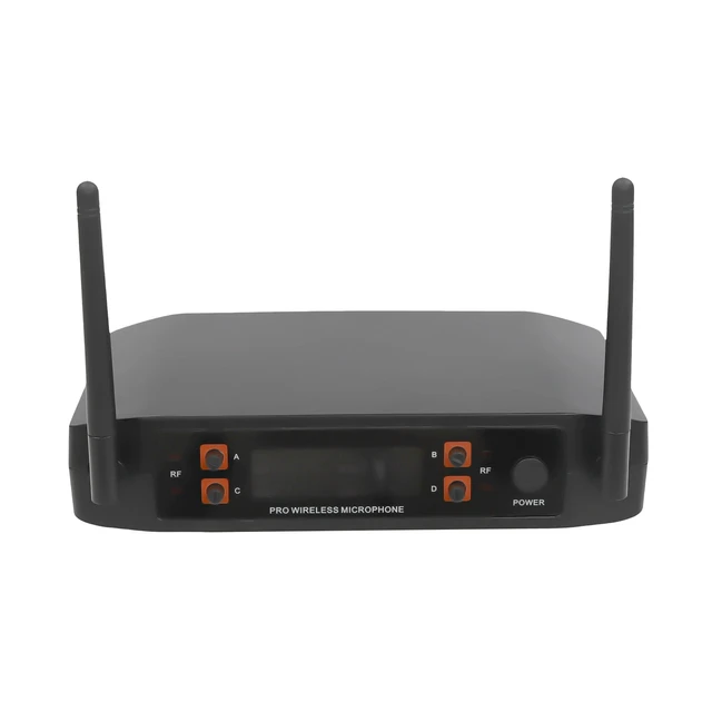 Alt view image 4 of 7 - Wireless Microphone System 4 Channel Pro Audio UHF 4 Handheld Dynamic Mic Party
