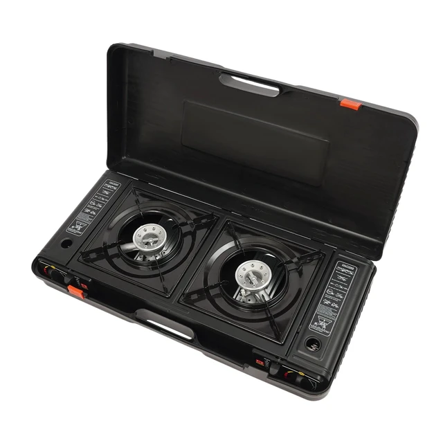 Alt view image 5 of 7 - Portable Gas Camping Stove Outdoor Cooking w/ Baking Tray & Grill For Picnic RV