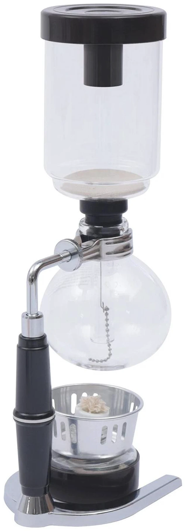 Alt view image 3 of 7 - Japanese Style Siphon Coffee Maker 360Ml Glass Stainless Steel Black